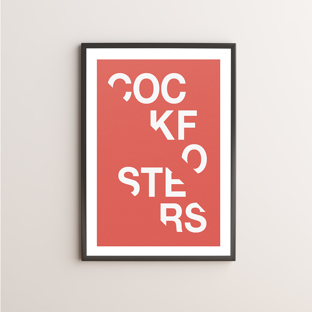 Cockfosters Typography Giclée Art Print