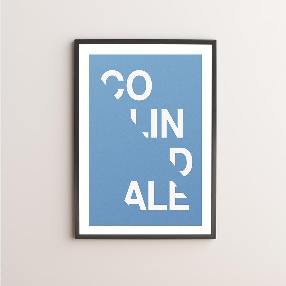 Colindale Typography Giclée Art Print