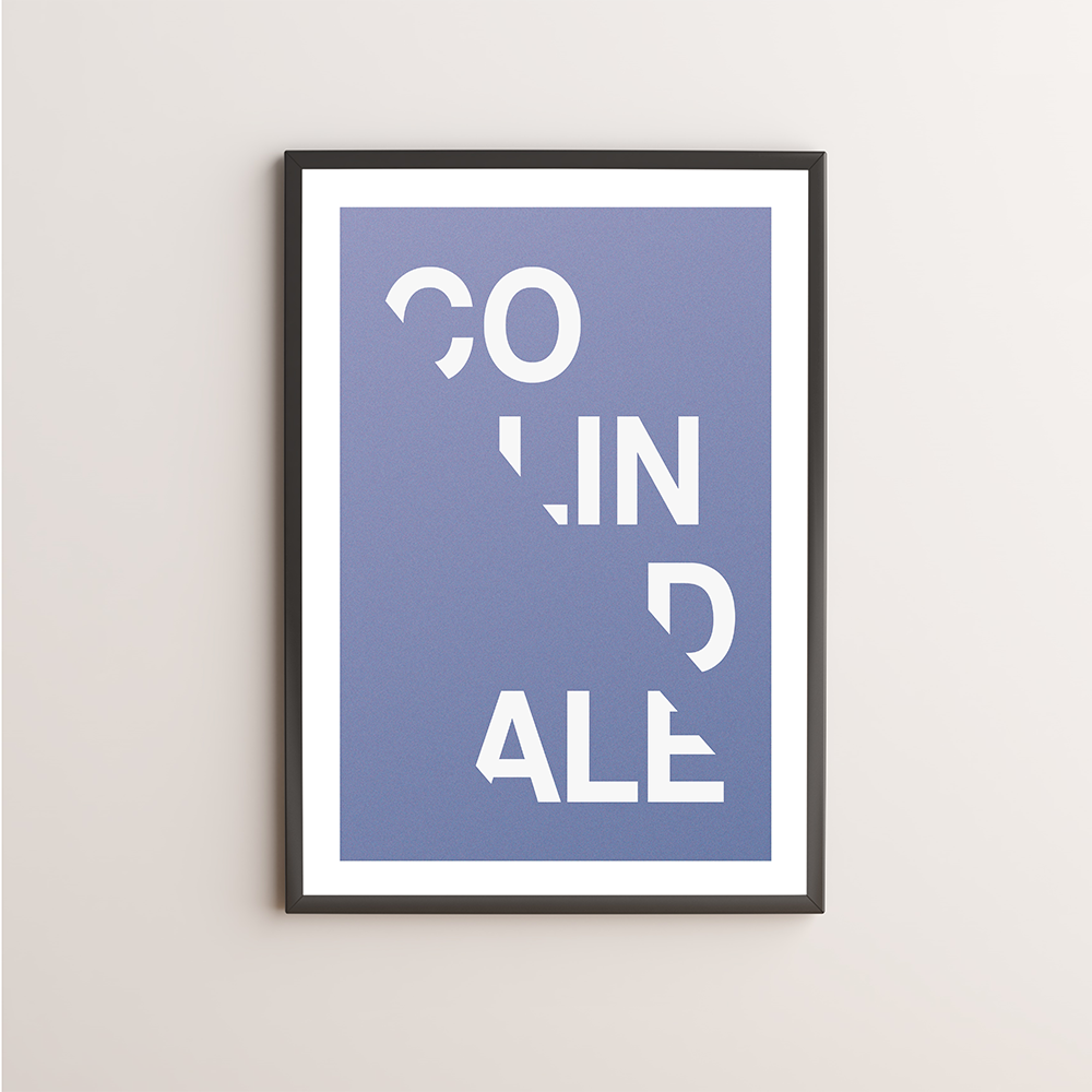 Colindale Typography Giclée Art Print