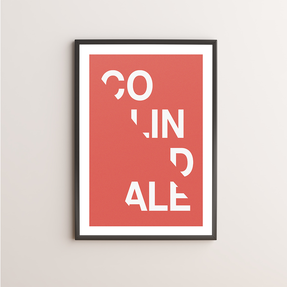 Colindale Typography Giclée Art Print