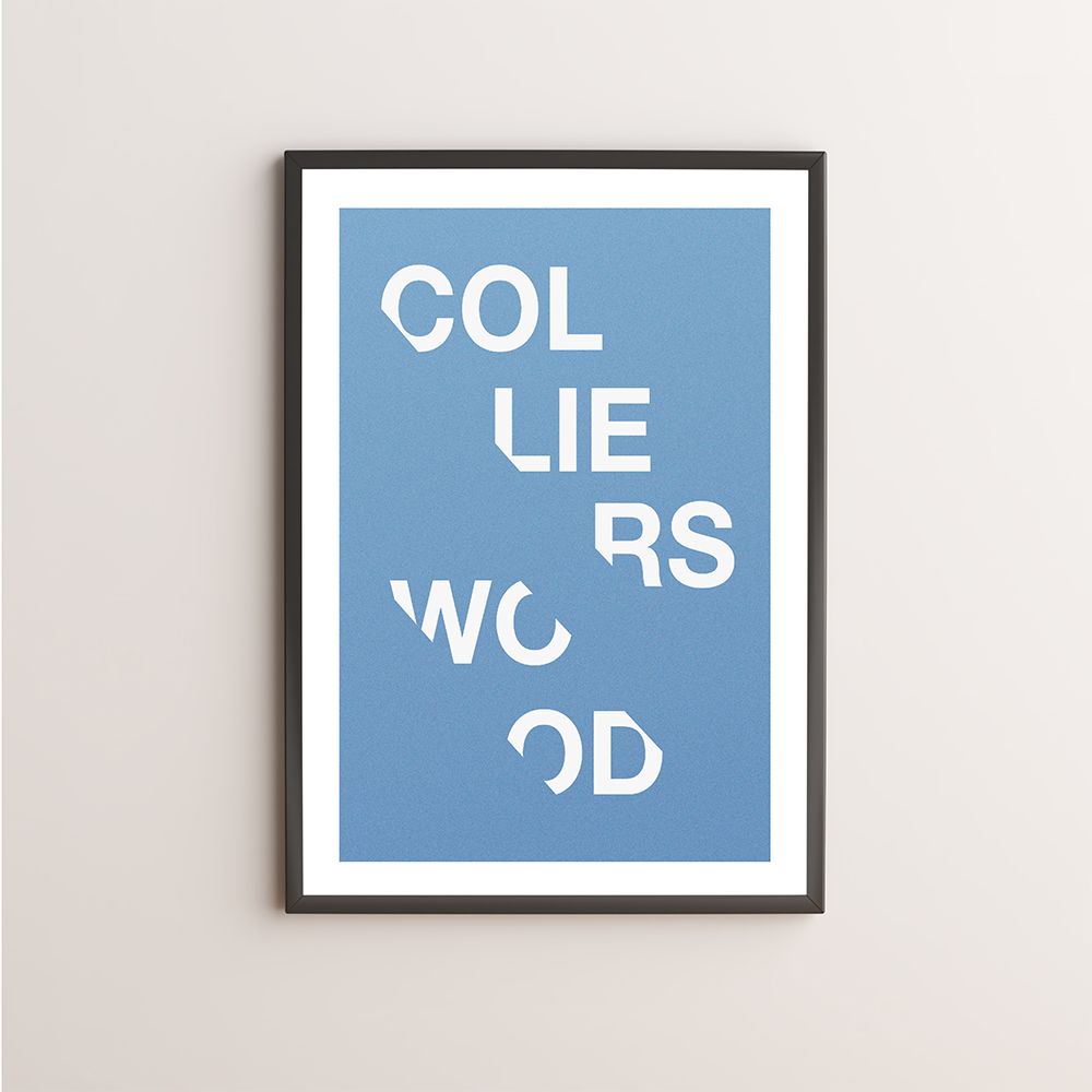 Colliers Wood Typography Giclée Art Print