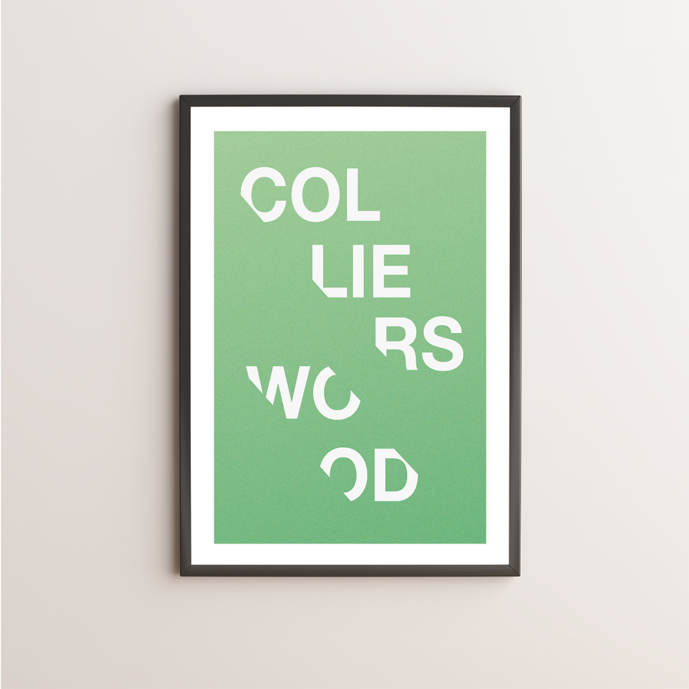 Colliers Wood Typography Giclée Art Print