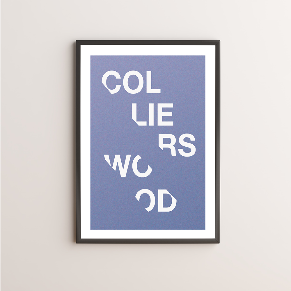 Colliers Wood Typography Giclée Art Print