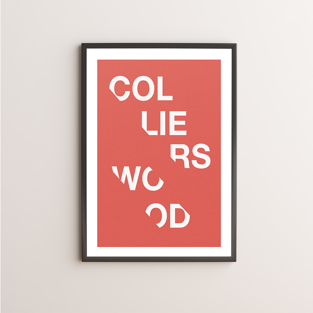 Colliers Wood Typography Giclée Art Print