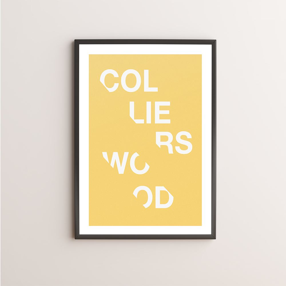 Colliers Wood Typography Giclée Art Print