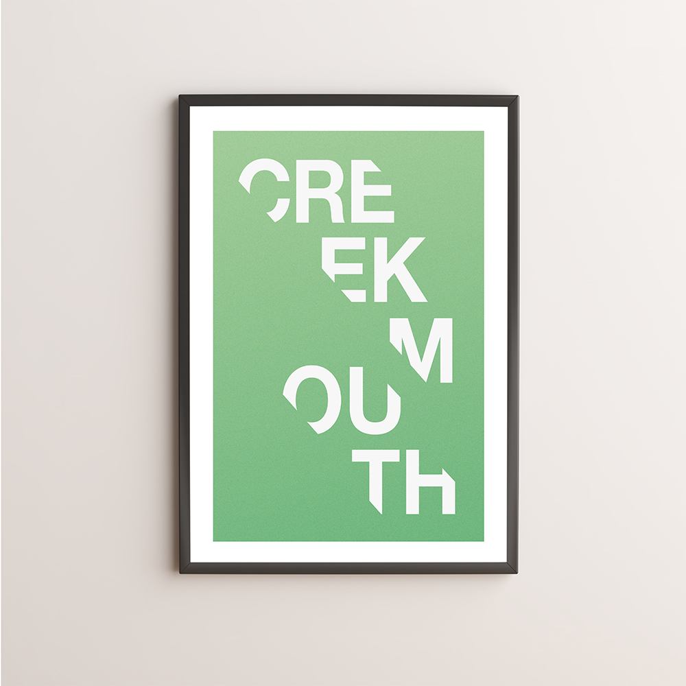 Creekmouth Typography Giclée Art Print