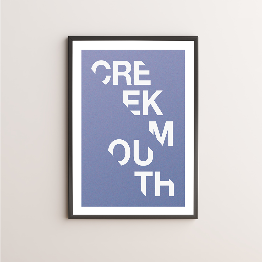 Creekmouth Typography Giclée Art Print