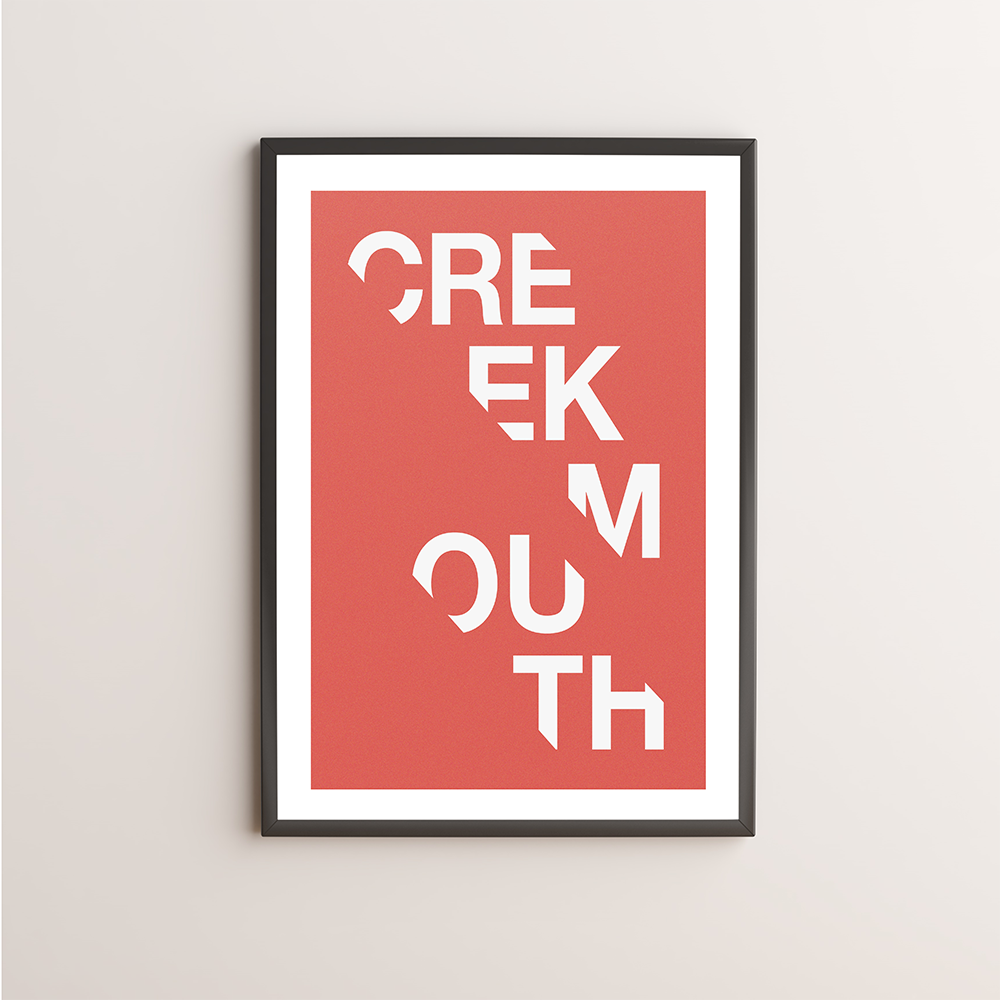 Creekmouth Typography Giclée Art Print