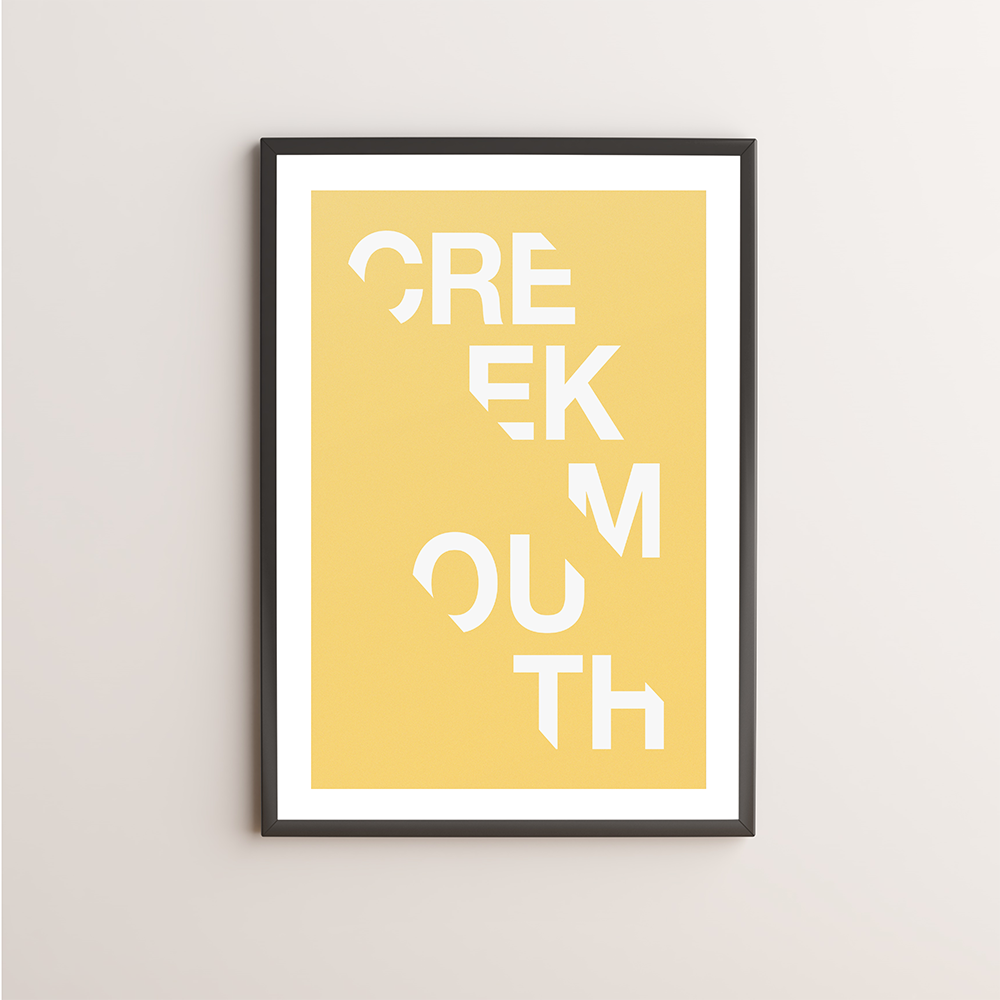 Creekmouth Typography Giclée Art Print