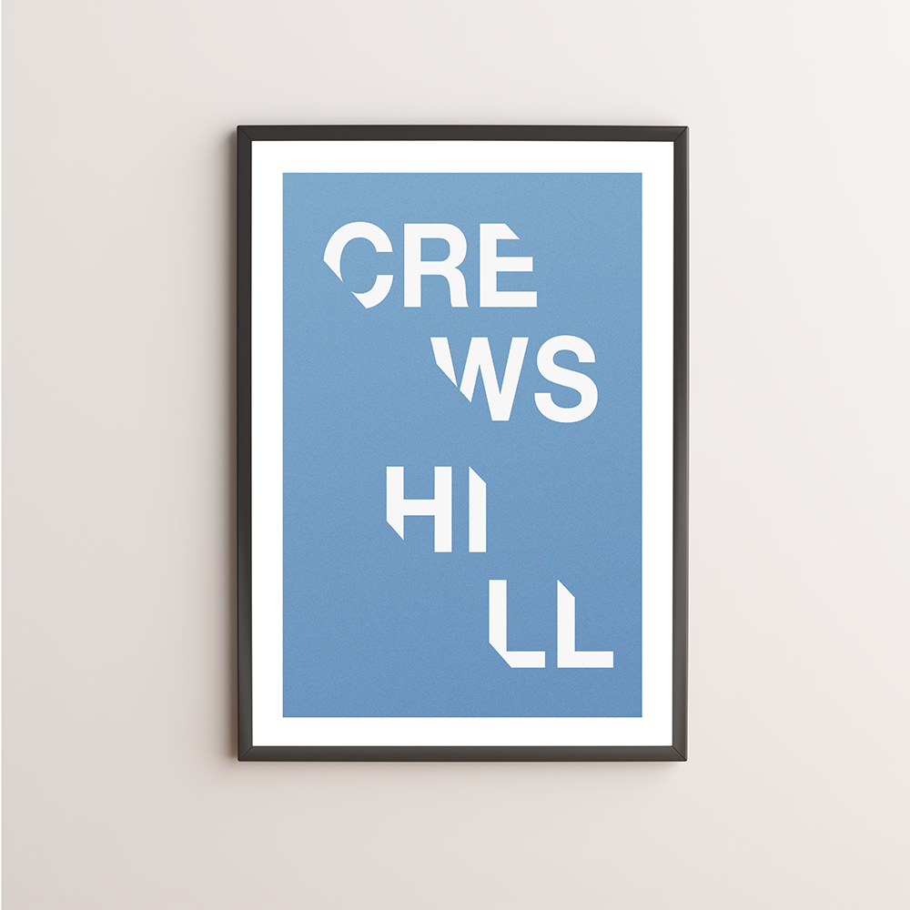 Crews Hill Typography Giclée Art Print