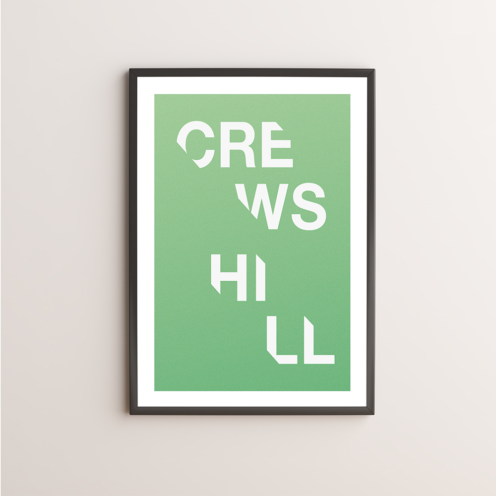 Crews Hill Typography Giclée Art Print