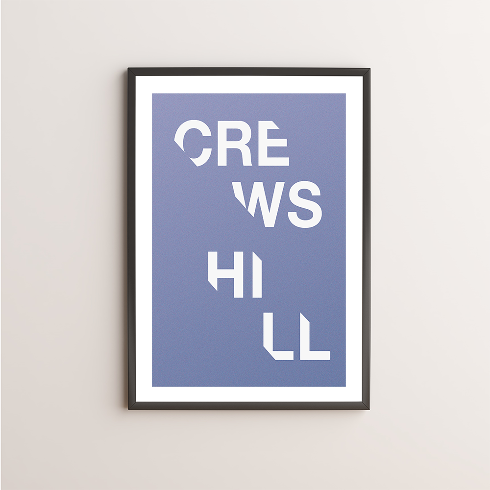 Crews Hill Typography Giclée Art Print