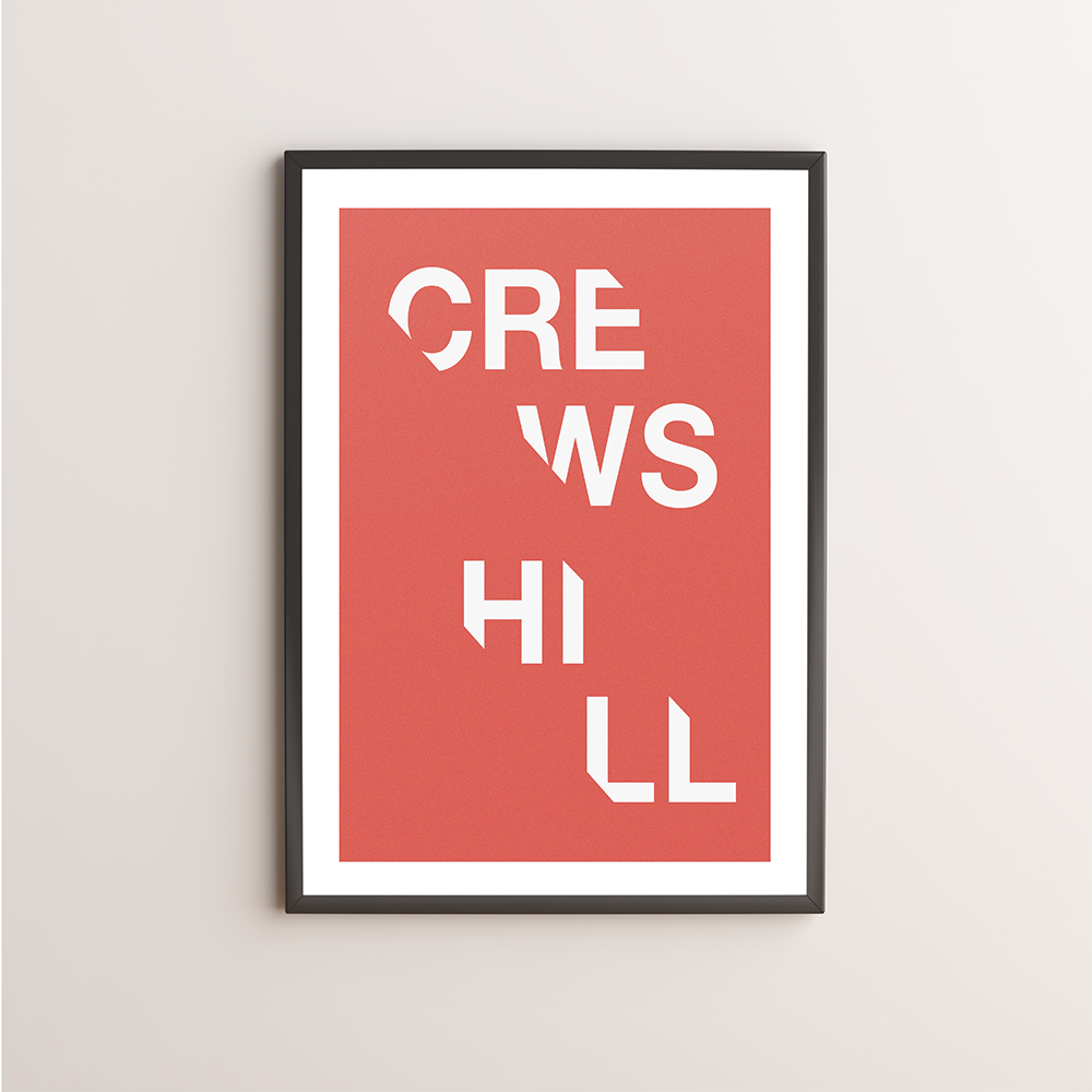 Crews Hill Typography Giclée Art Print