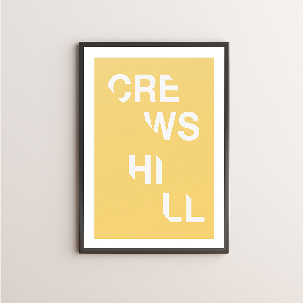 Crews Hill Typography Giclée Art Print