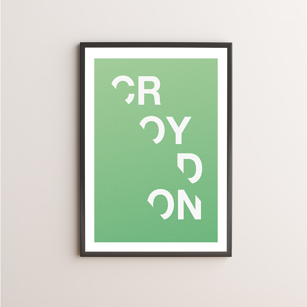 Croydon Typography Giclée Art Print 