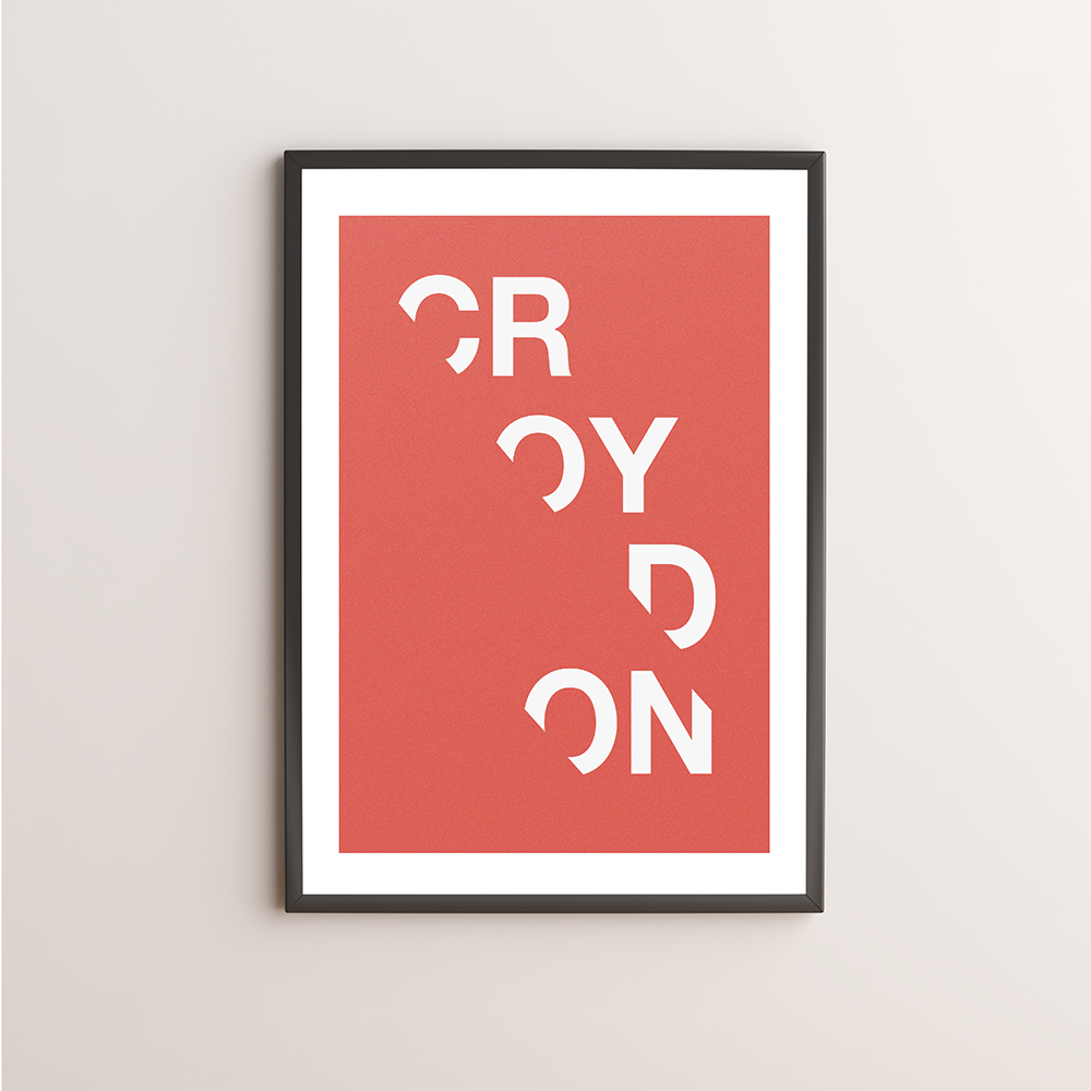 Croydon Typography Giclée Art Print 