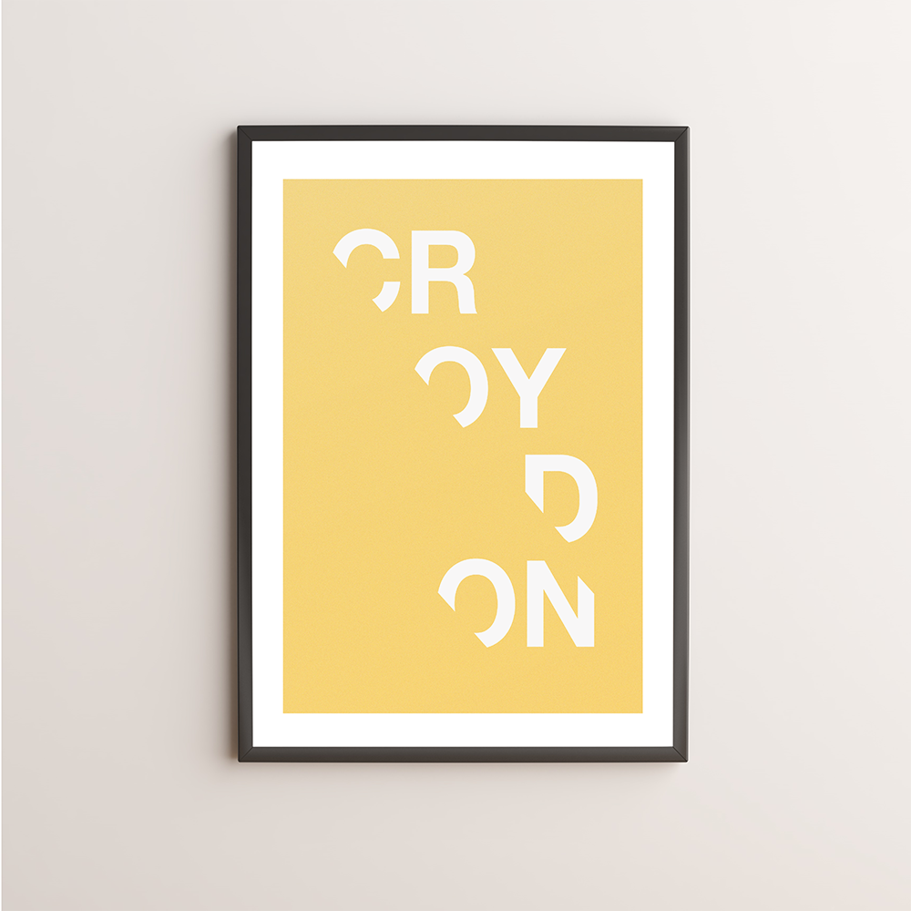 Croydon Typography Giclée Art Print 