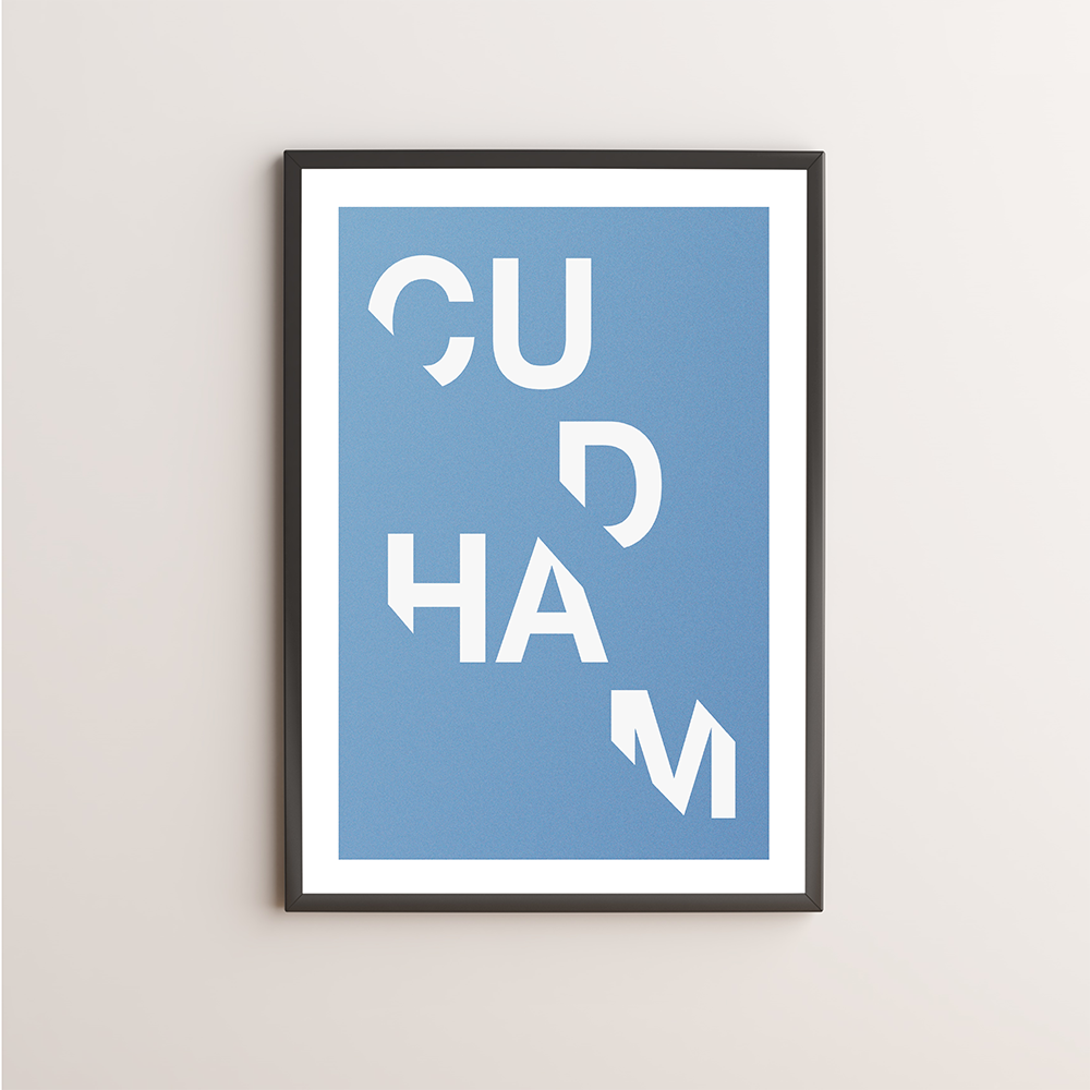 Cudham Typography Giclée Art Print