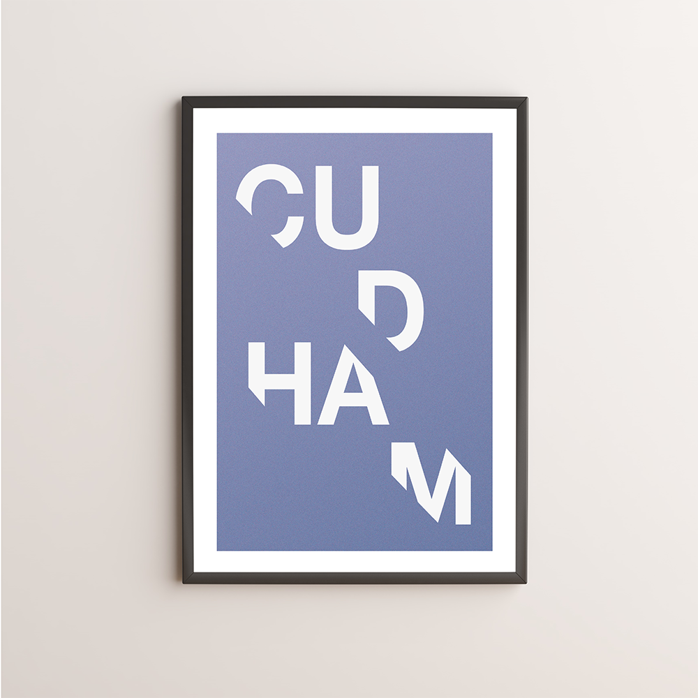 Cudham Typography Giclée Art Print