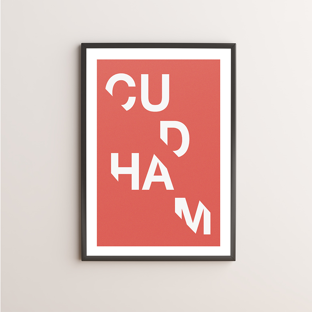 Cudham Typography Giclée Art Print