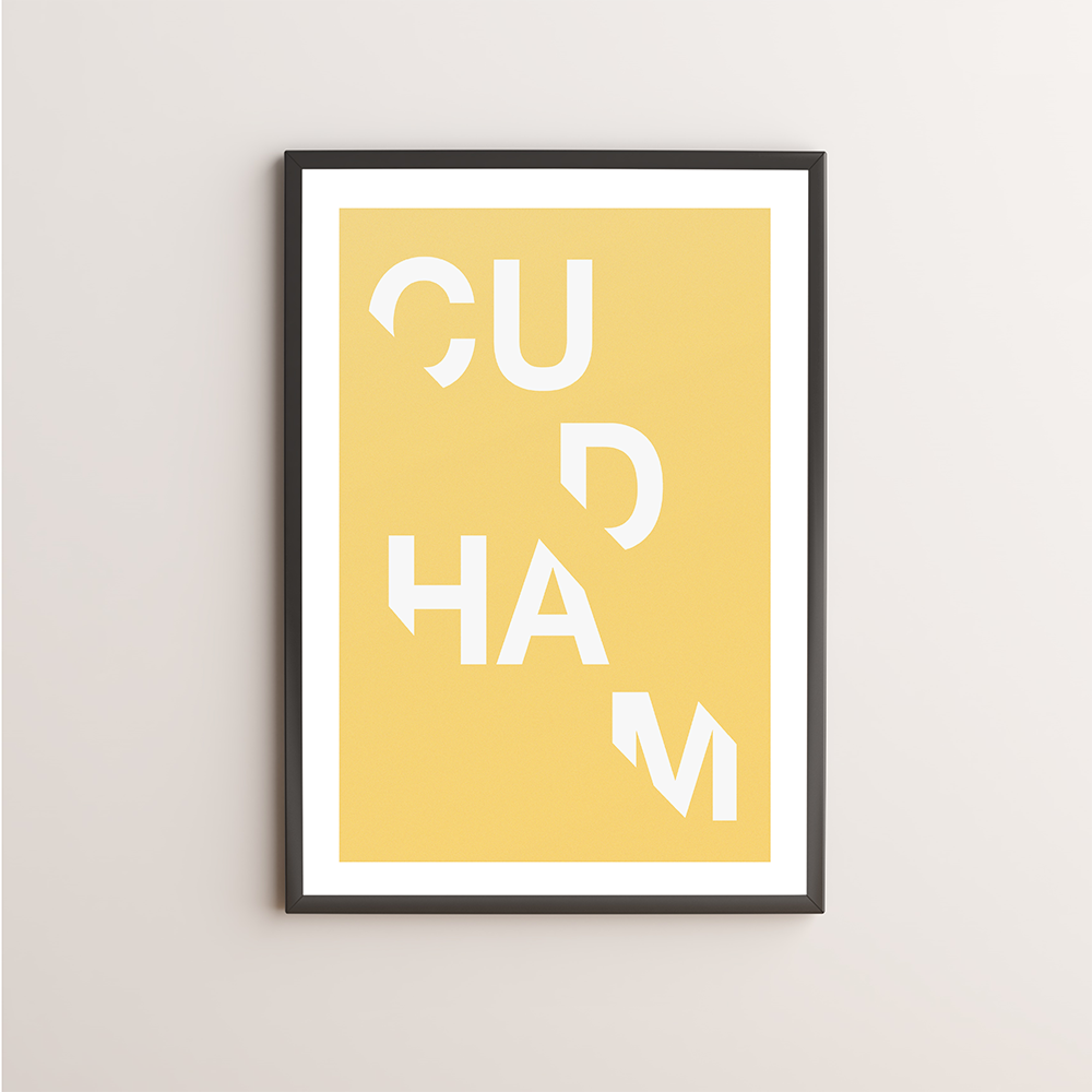 Cudham Typography Giclée Art Print