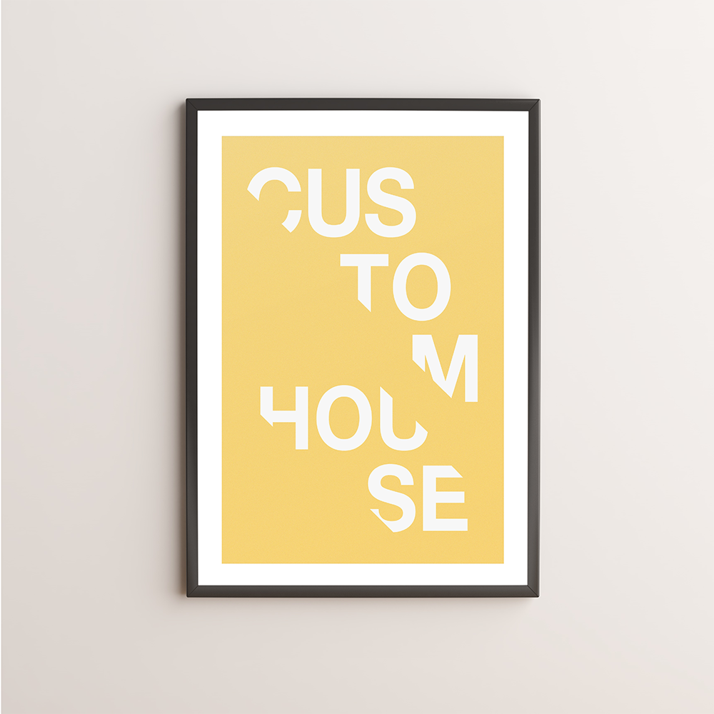 Custom House Typography Giclée Art Print 