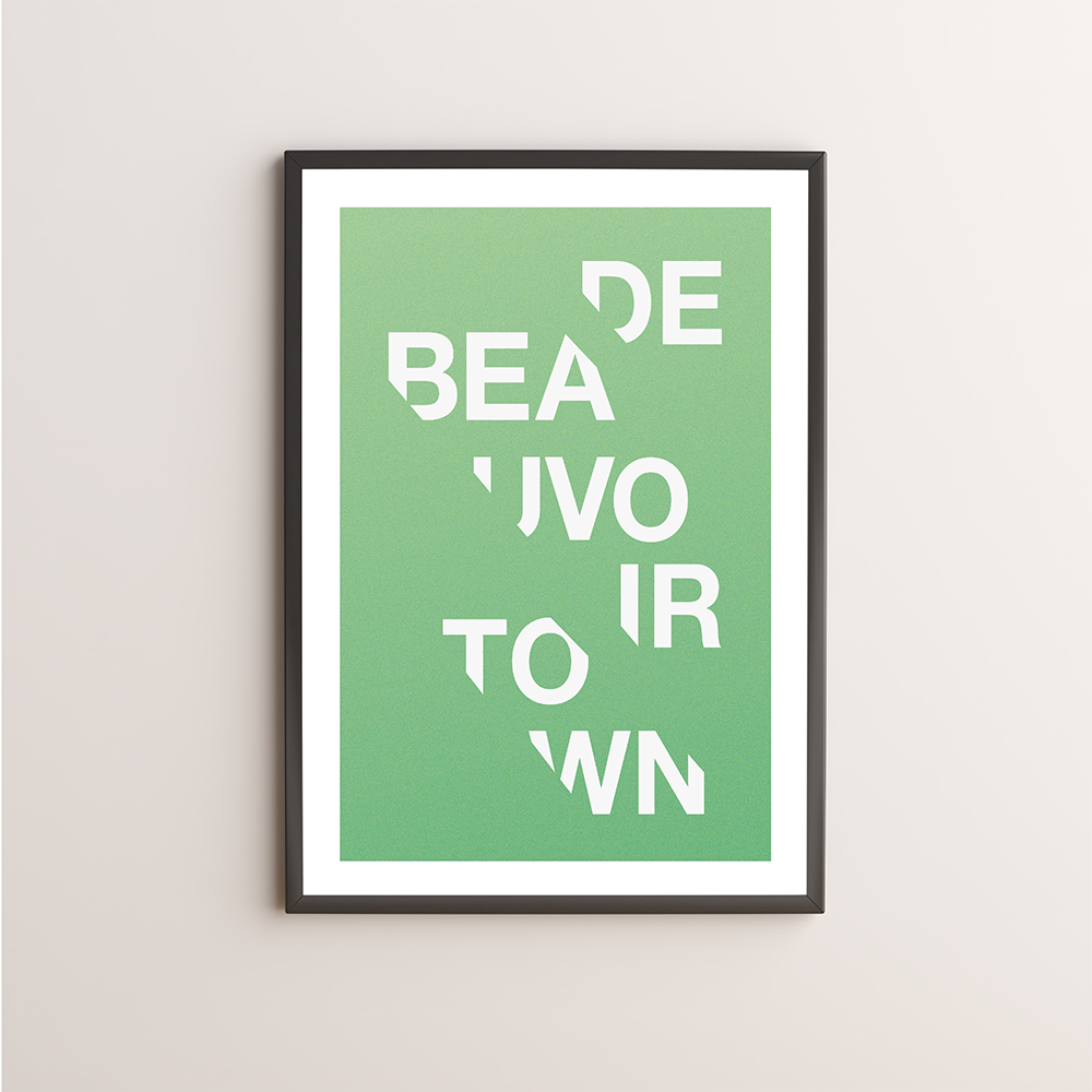 De Beauvoir Town Typography Giclée Art Print