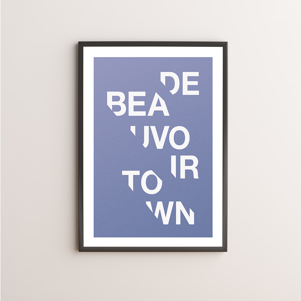 De Beauvoir Town Typography Giclée Art Print