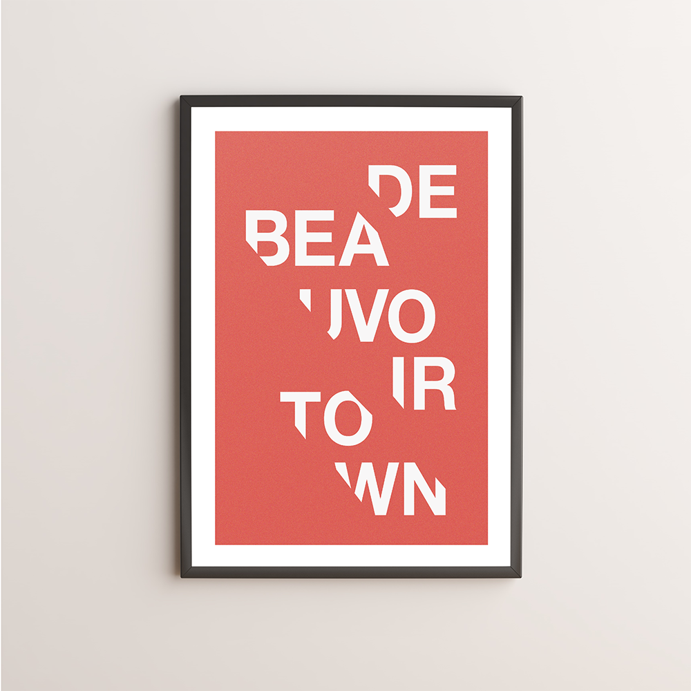 De Beauvoir Town Typography Giclée Art Print