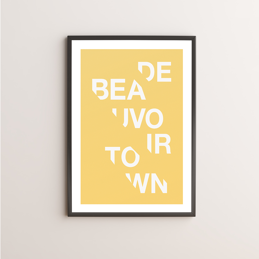 De Beauvoir Town Typography Giclée Art Print