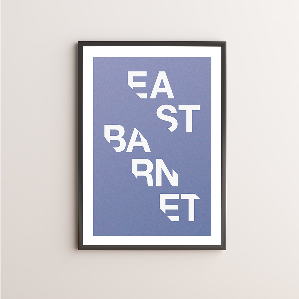 East Barnet Typography Giclée Art Print 