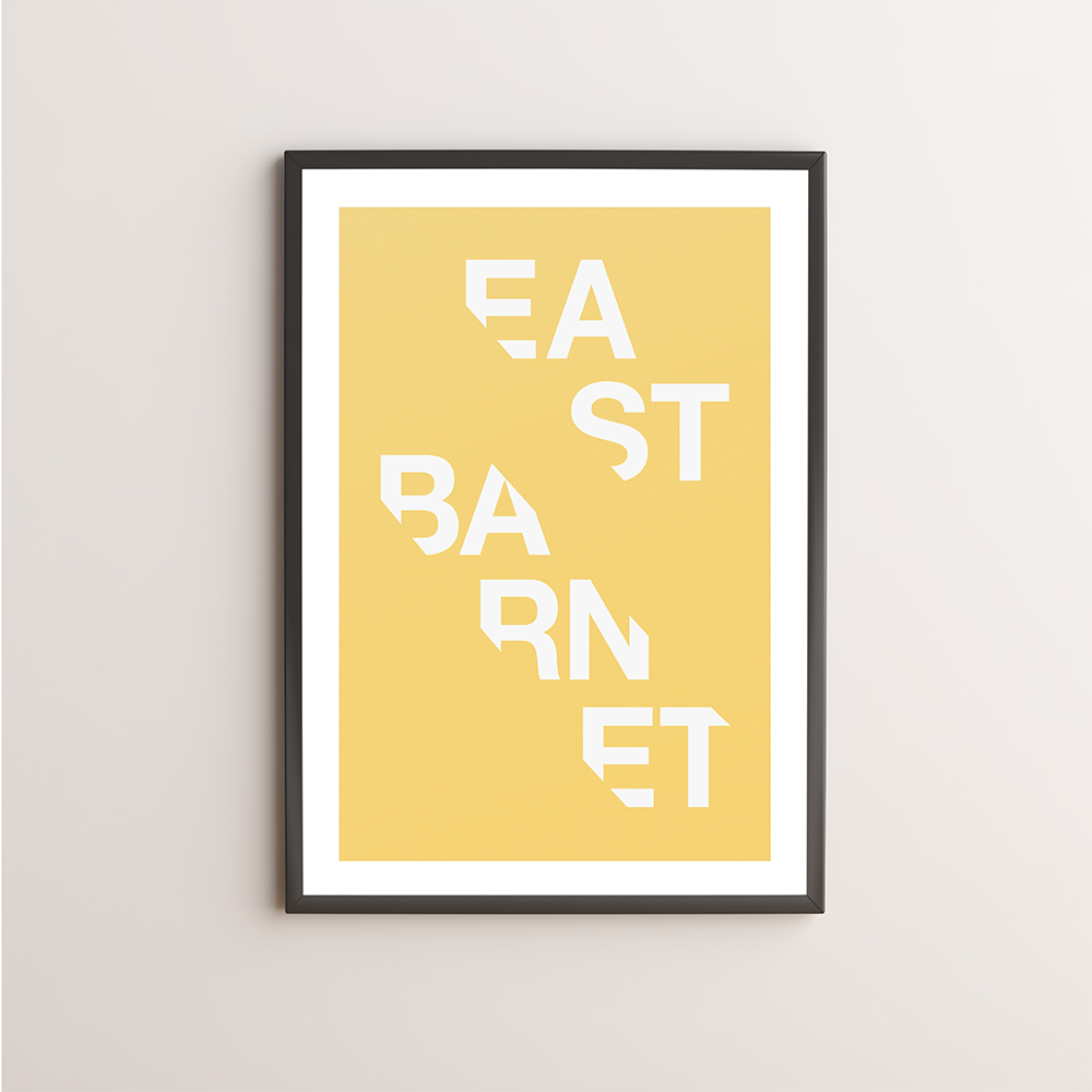 East Barnet Typography Giclée Art Print 