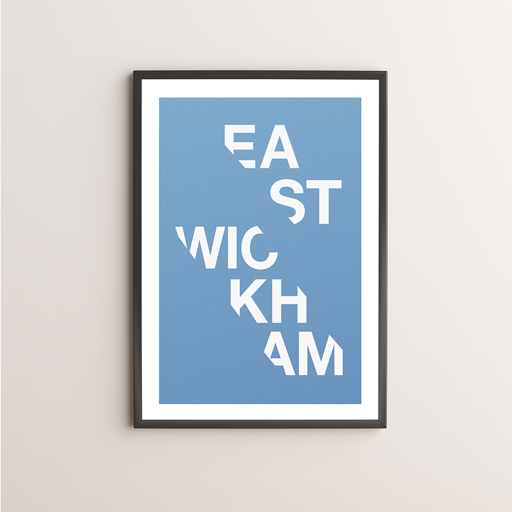 East Wickham Typography Giclée Art Print