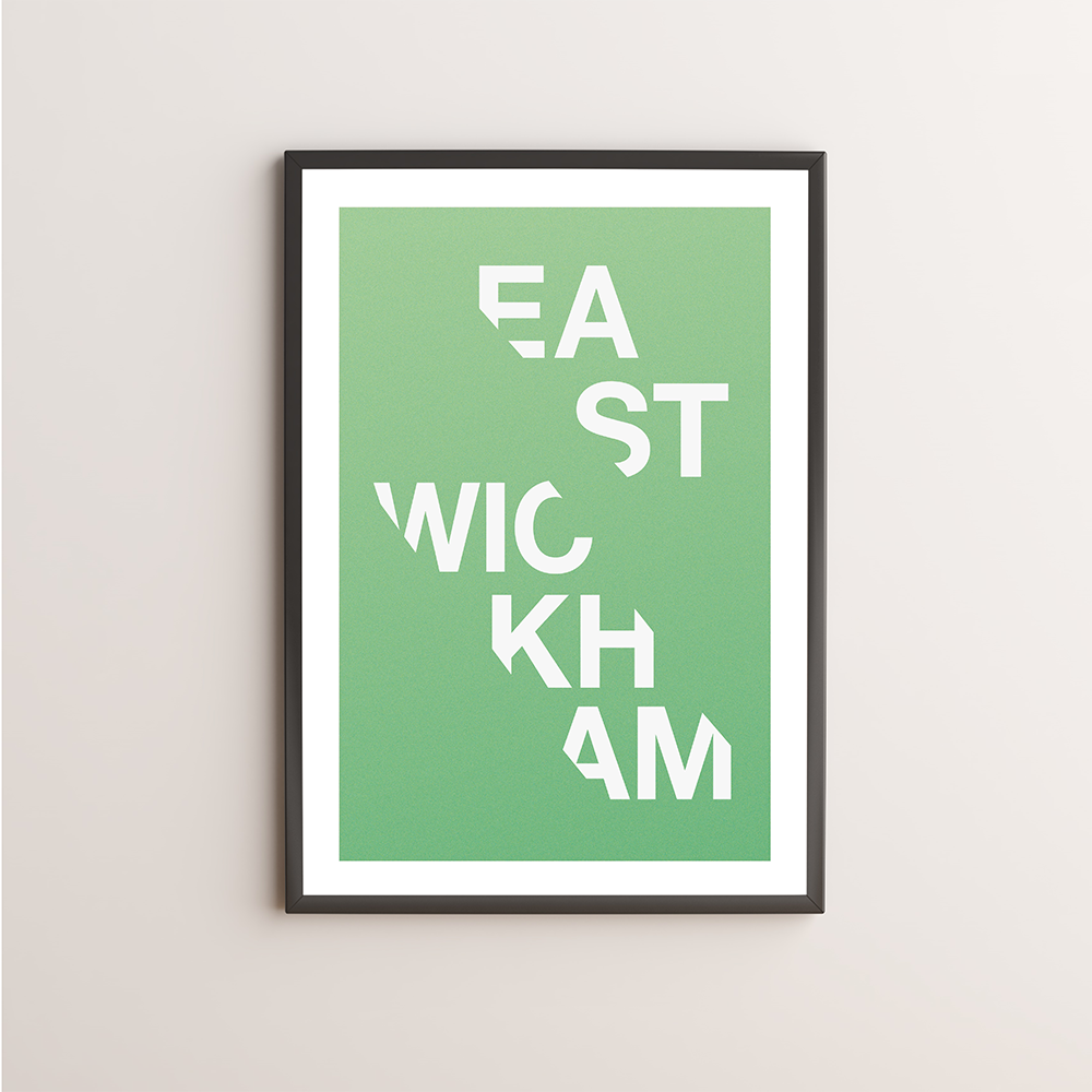 East Wickham Typography Giclée Art Print