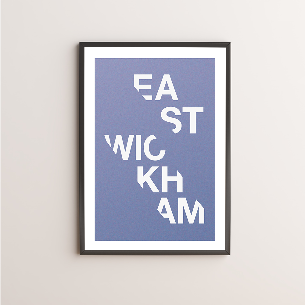 East Wickham Typography Giclée Art Print