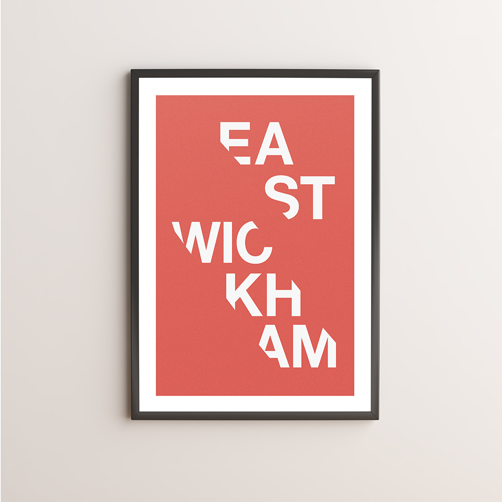 East Wickham Typography Giclée Art Print