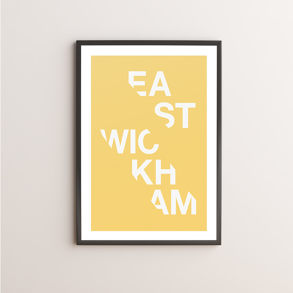 East Wickham Typography Giclée Art Print