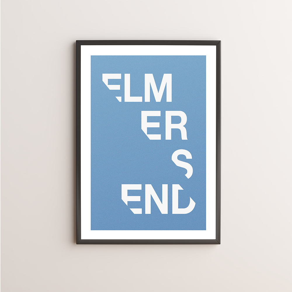 Elmers End Typography Giclée Art Print 