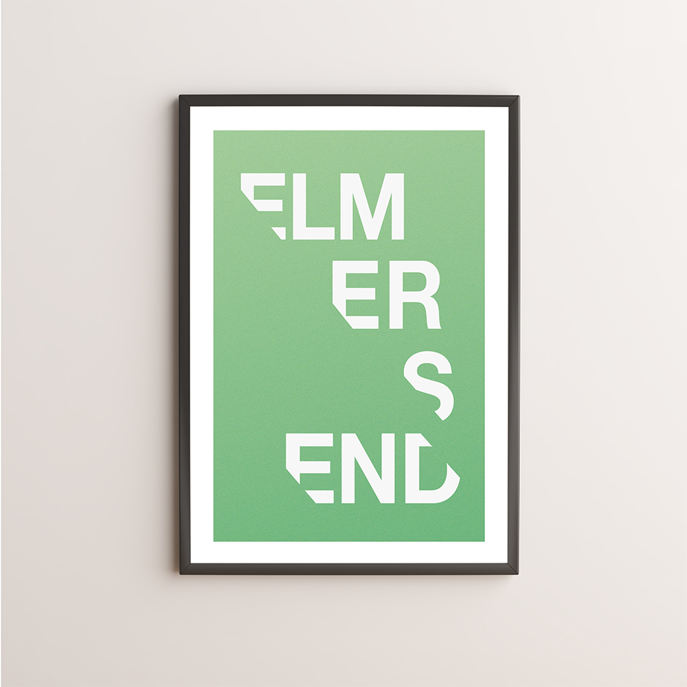 Elmers End Typography Giclée Art Print 