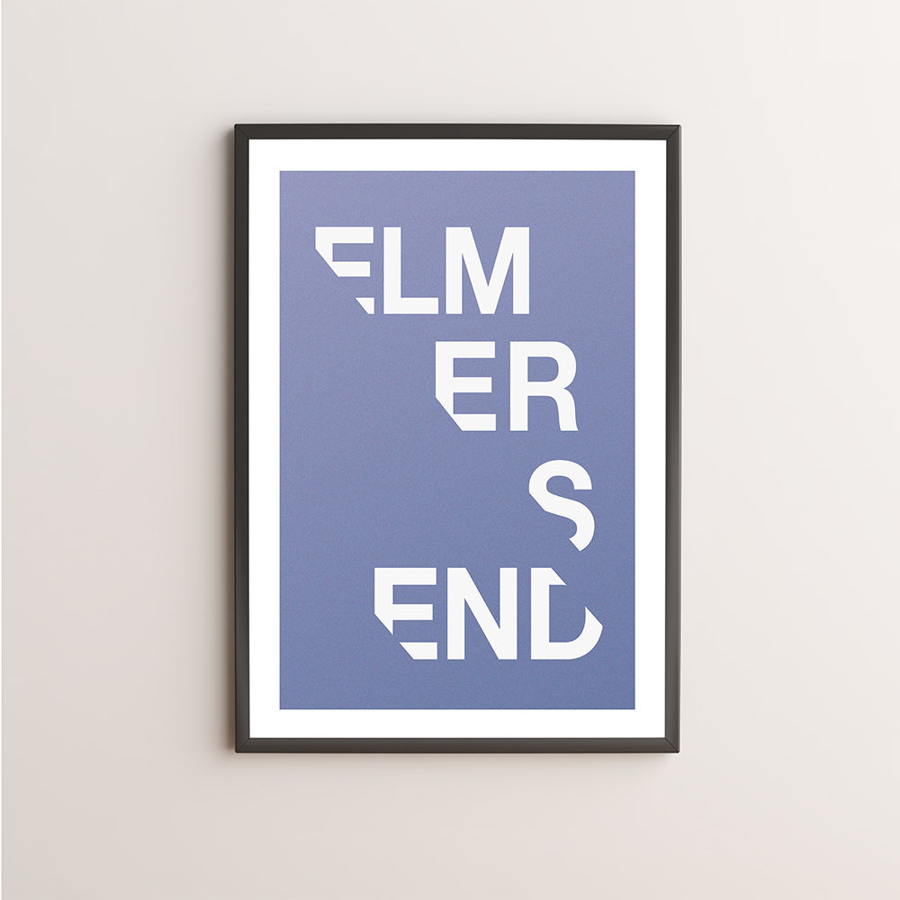 Elmers End Typography Giclée Art Print 