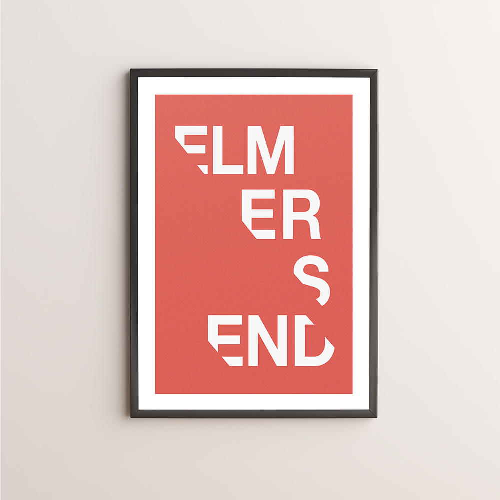 Elmers End Typography Giclée Art Print 