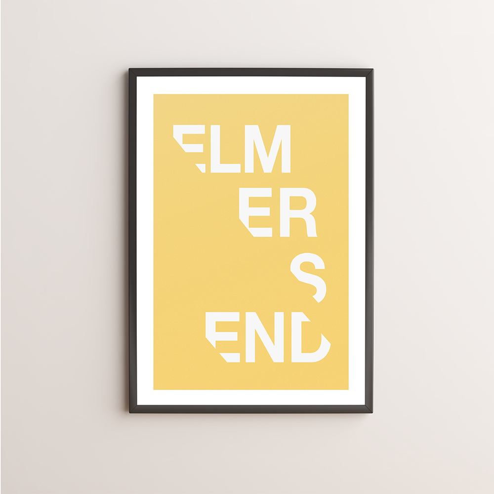 Elmers End Typography Giclée Art Print 