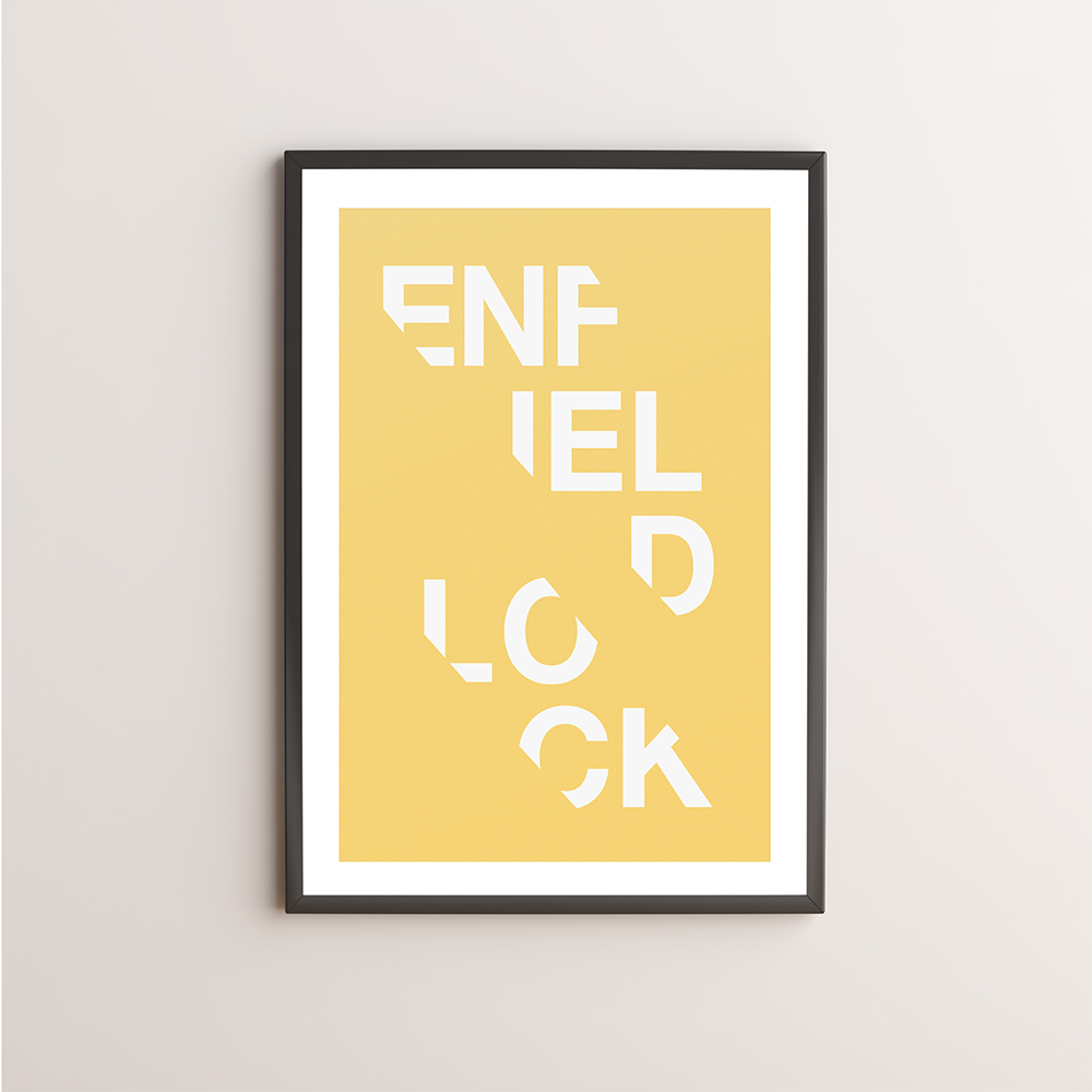 Enfield Lock Typography Giclée Art Print