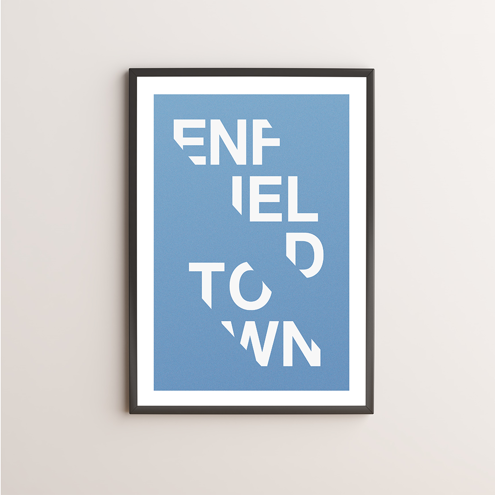 Enfield Town Typography Giclée Art Print