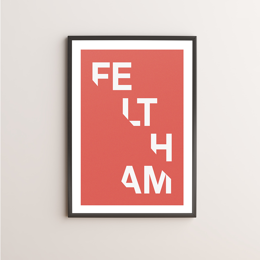 Feltham Typography Giclée Art Print