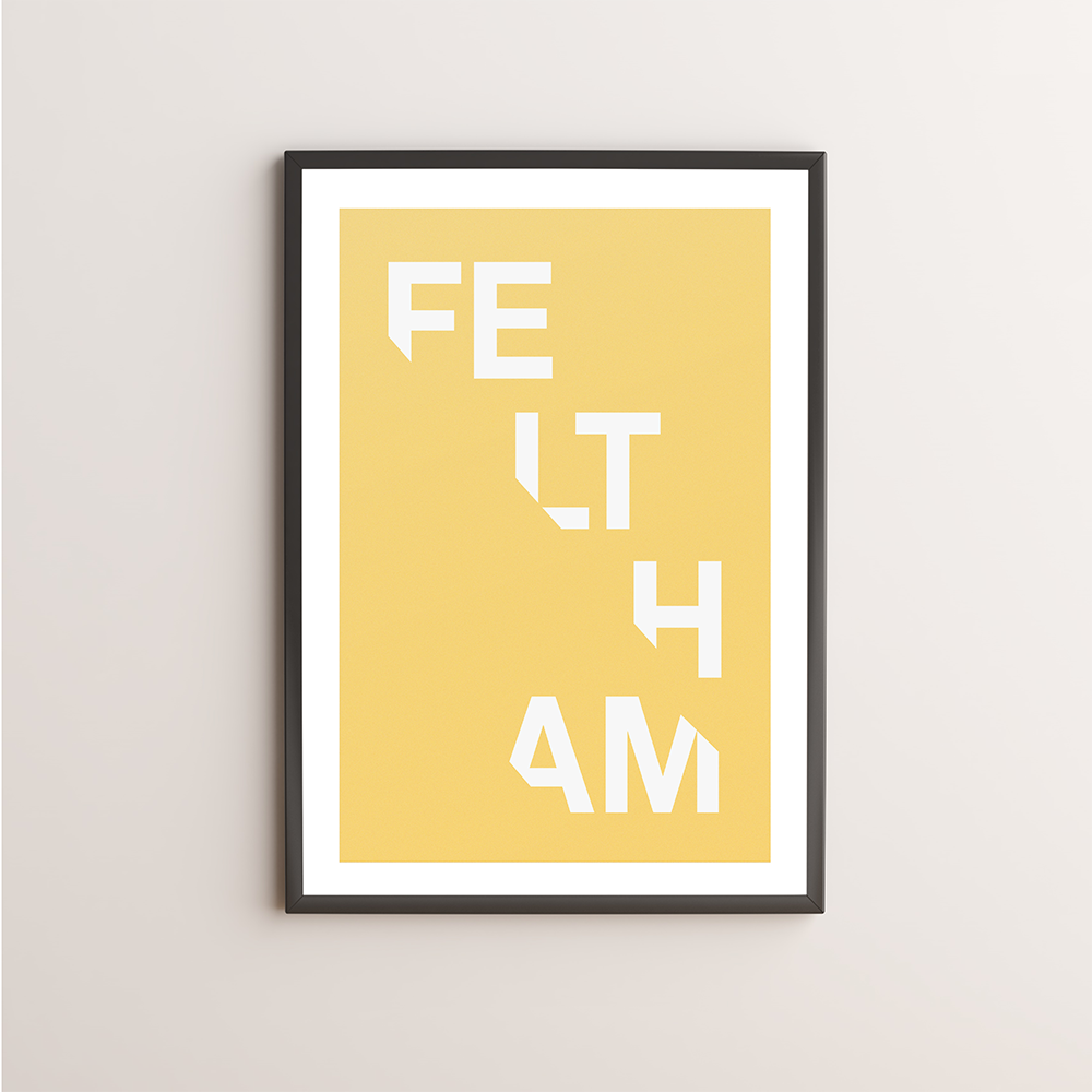 Feltham Typography Giclée Art Print