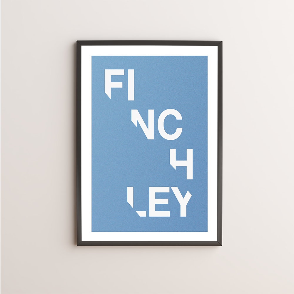 Finchley Typography Giclée Art Print