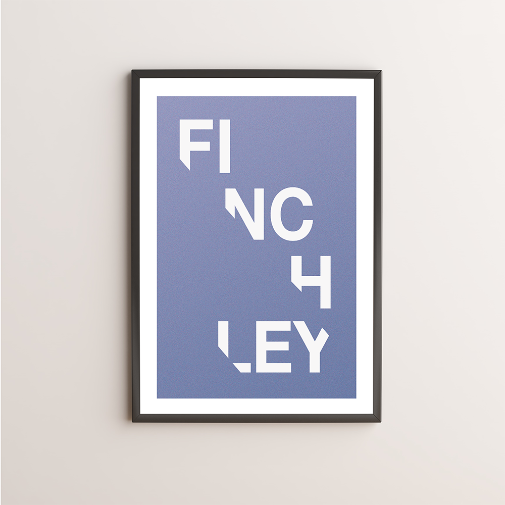 Finchley Typography Giclée Art Print