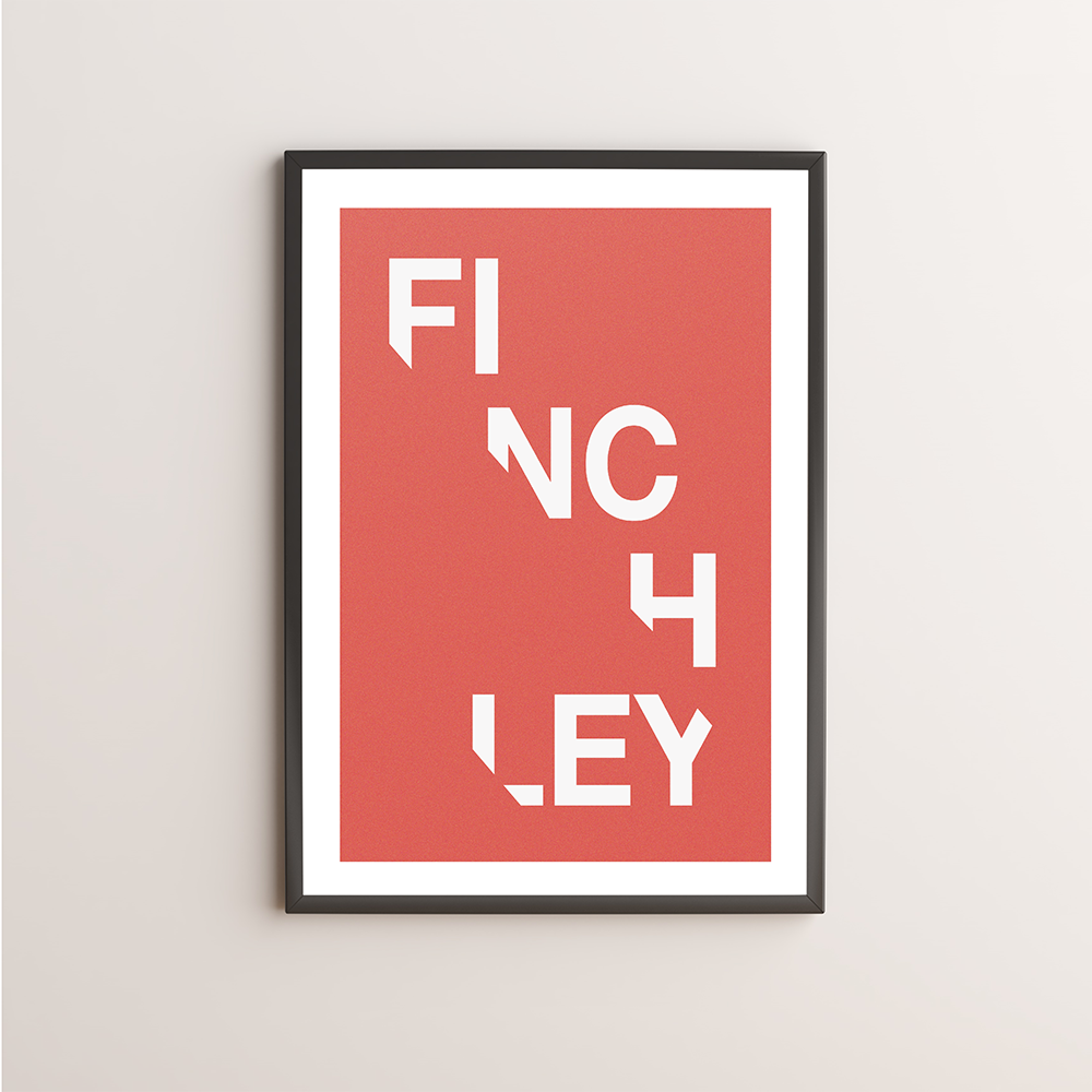 Finchley Typography Giclée Art Print