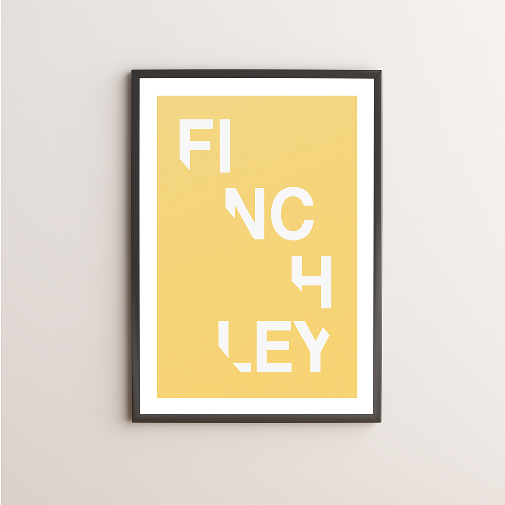 Finchley Typography Giclée Art Print